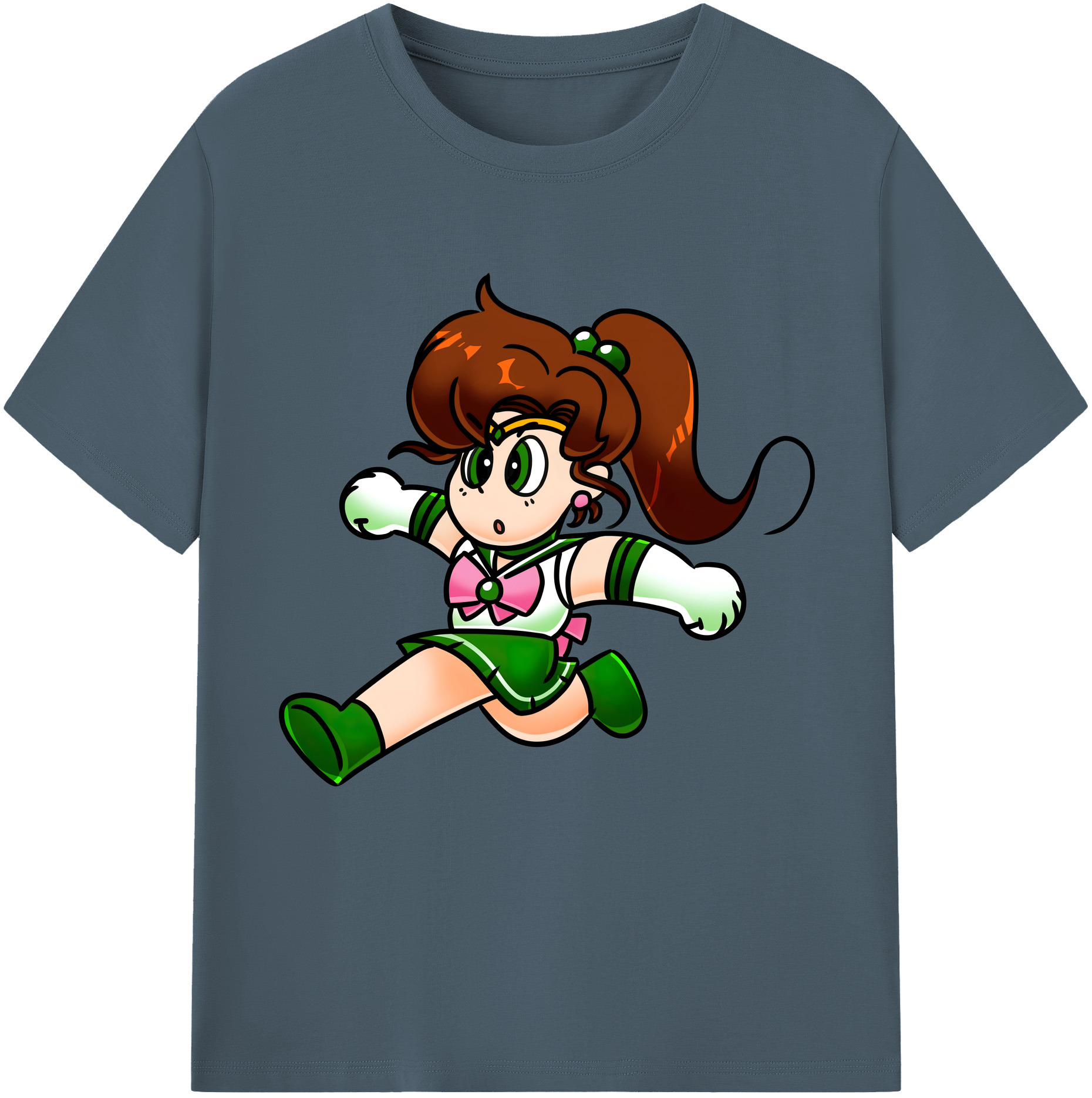 （画像用） 美少女戦士セーラームーン 木野 まこと きの まこと Sailor Moon Kino Makoto （セーラージュピター；Sailor Jupiter） 綿100％半袖Tシャツ（フロントプリント）